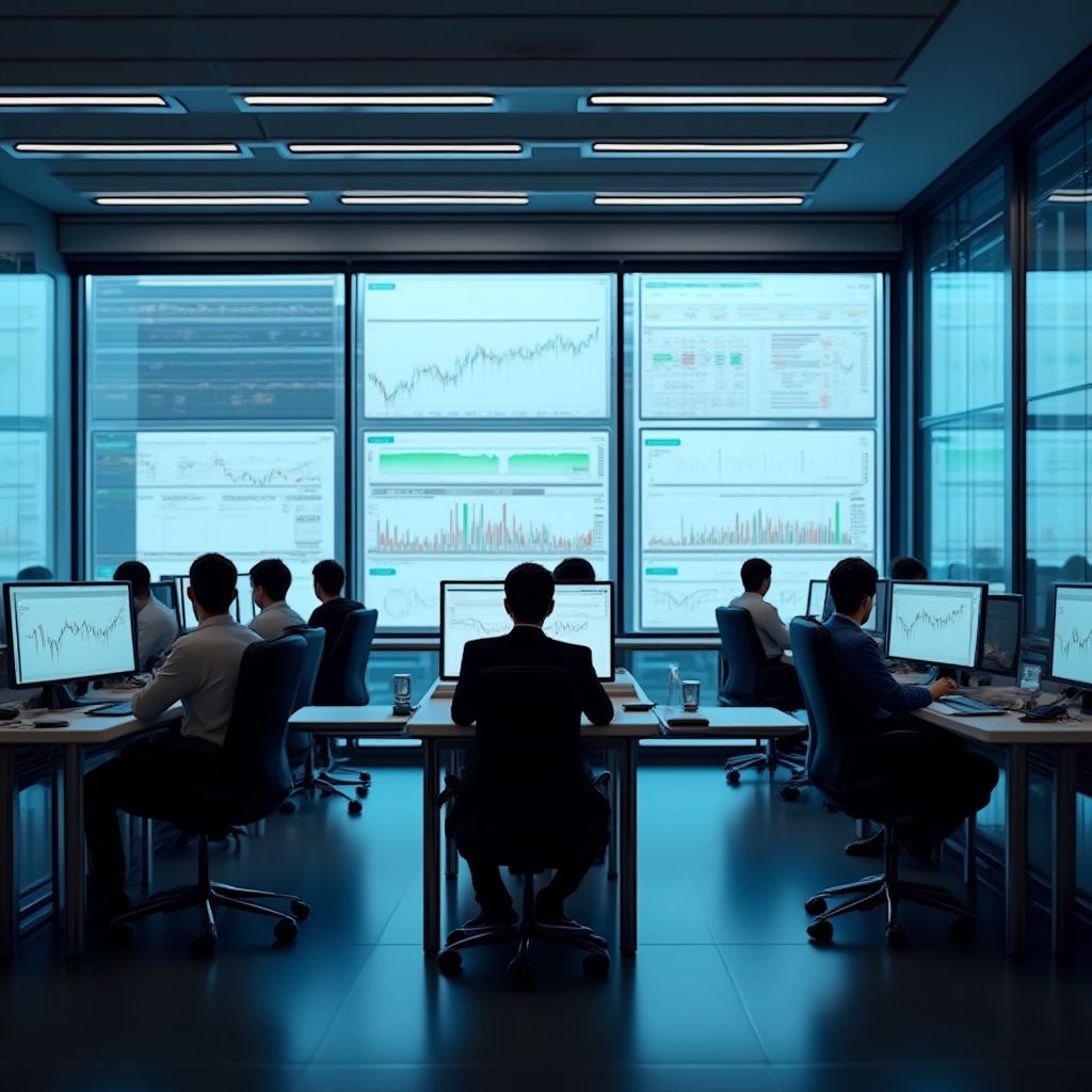 Ufficio moderno di AI Finance