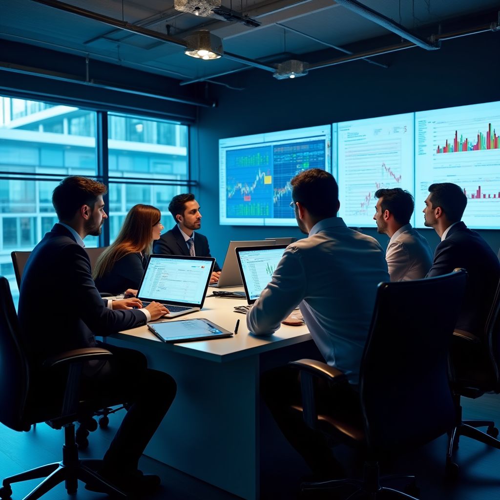Team di AI Finance durante una riunione strategica